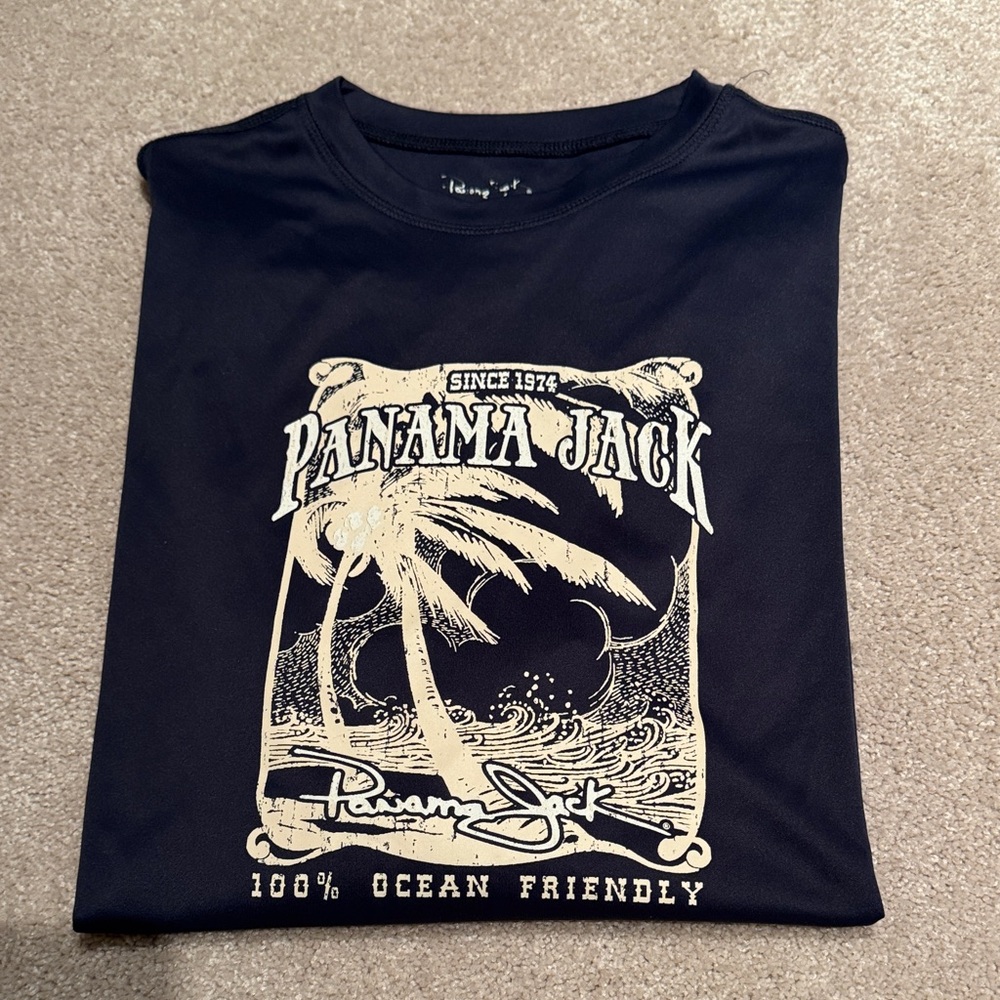 Panama Jack Navy Ocean Graphic Tee